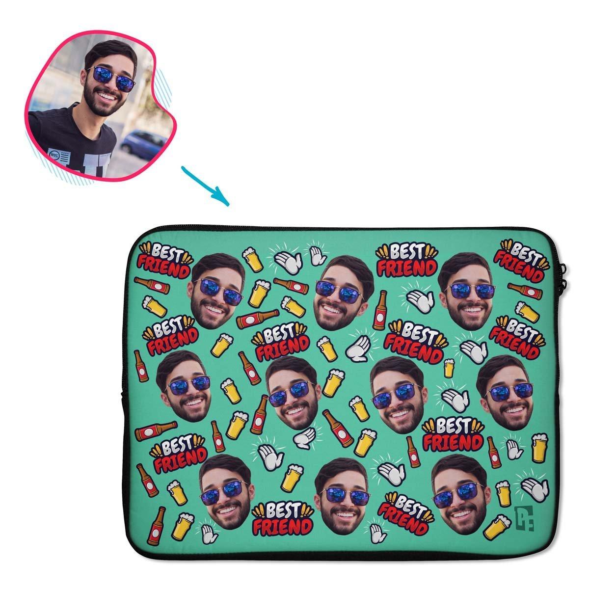 BFF for Him Personalized Laptop Sleeve