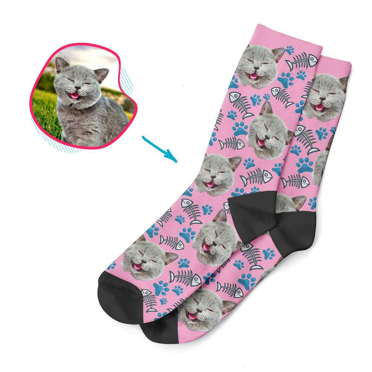 Cat Personalized Socks
