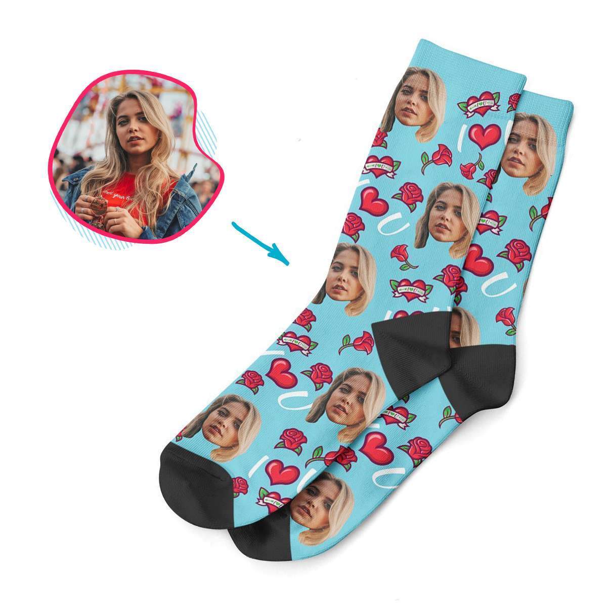 Valentines Personalized Socks