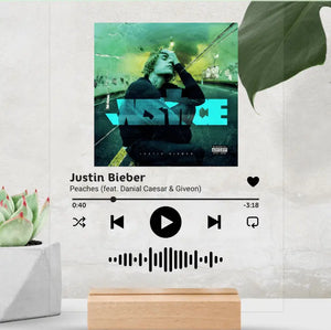 Acrylic Song Plaque - Justin Bieber