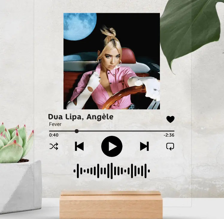 Popular Acrylic Song Plaque - Dua Lipa Angèle