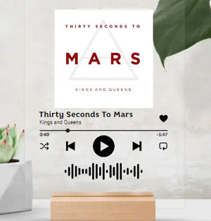 Acrylic Song Plaque - Thirty Seconds To Mars (Kings and Queens)