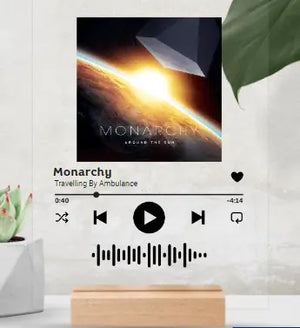 Acrylic Song Plaque - Monarchy (Travelling By Ambulance)