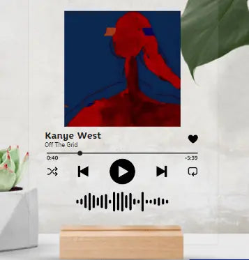 Acrylic Song Plaque - Kanye West (Off The Grid)