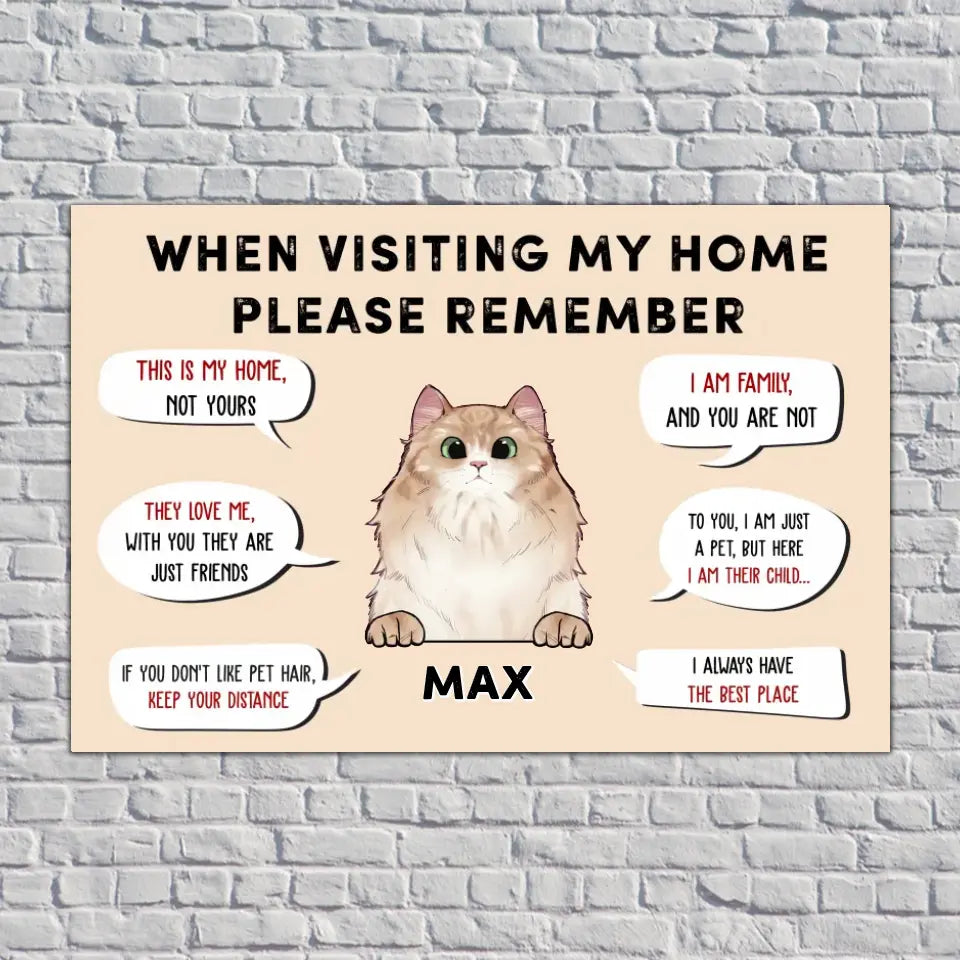 When Visiting My Home Please Remember