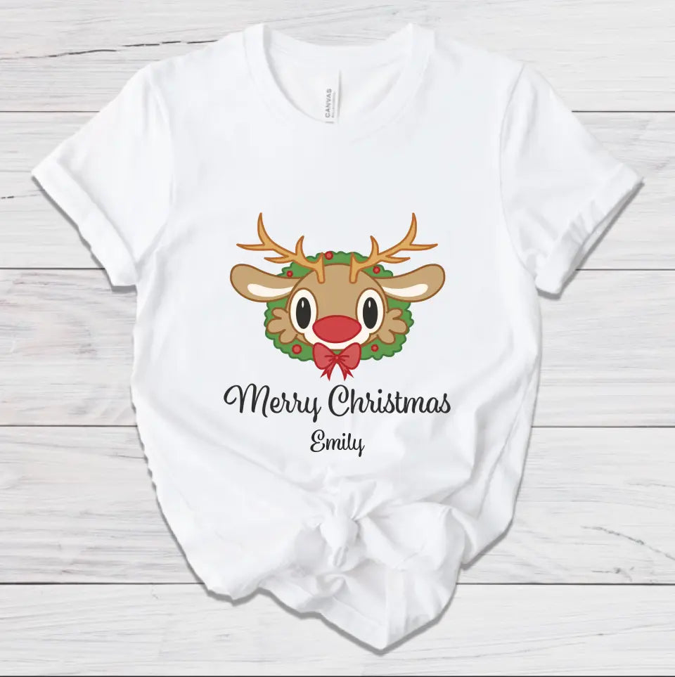 Kid's Merry Christmas with Deer