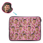 Load image into Gallery viewer, Bacon and Eggs Personalized Laptop Sleeve
