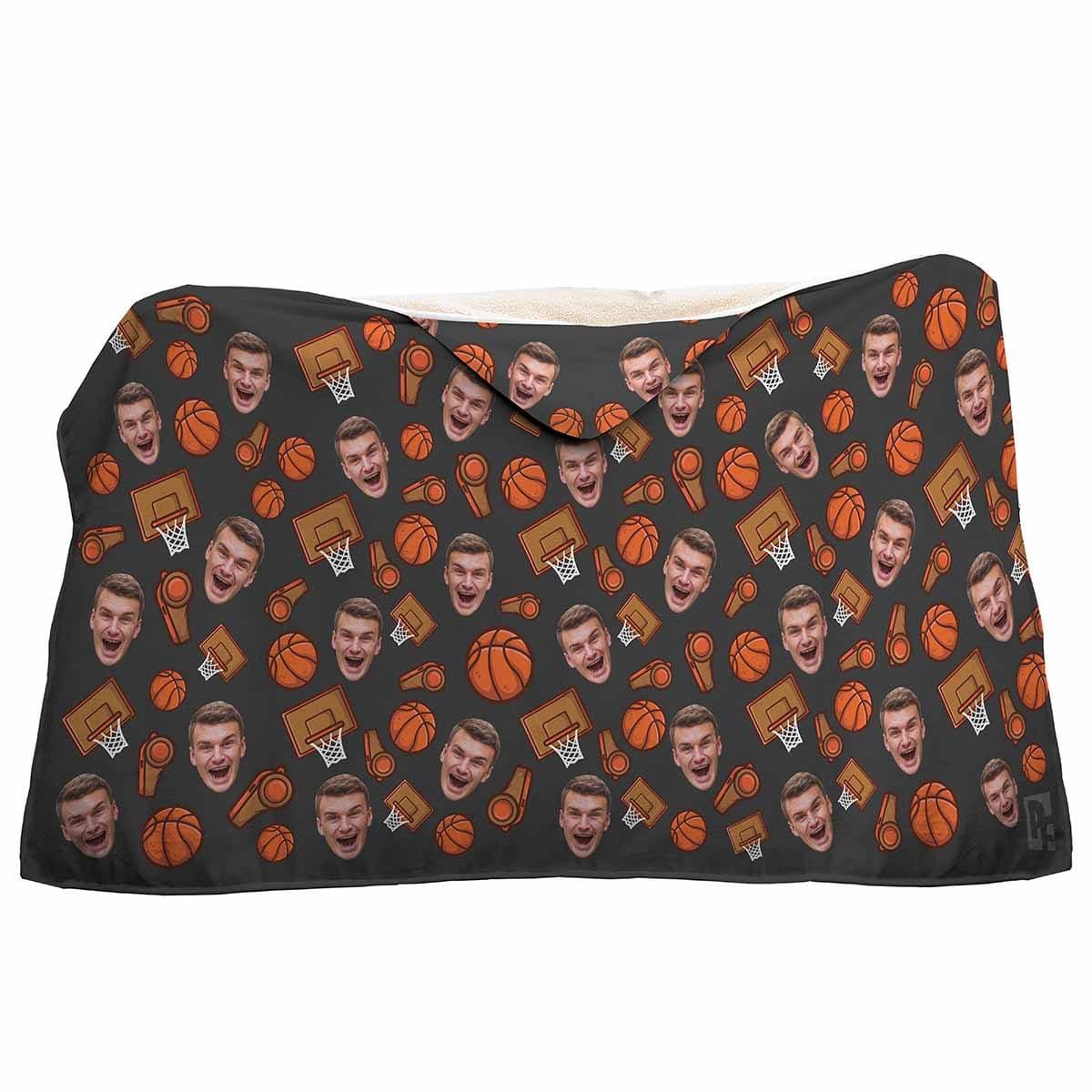 Basketball Personalized Hooded Blanket