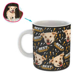 Load image into Gallery viewer, dark Best Friend mug personalized with photo of face printed on it
