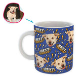 Load image into Gallery viewer, darkblue Best Friend mug personalized with photo of face printed on it
