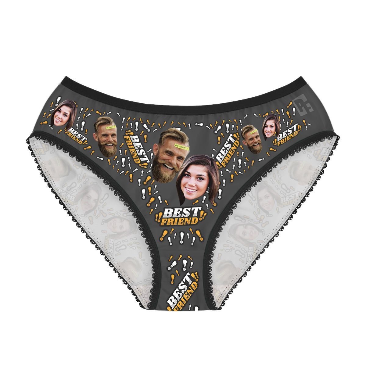 Mint Best Friend women's underwear briefs personalized with photo printed on them