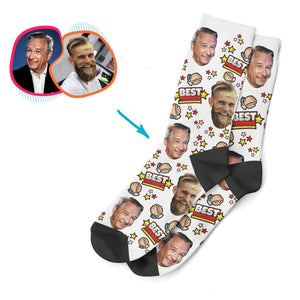 white Best Friends socks personalized with photo of face printed on them