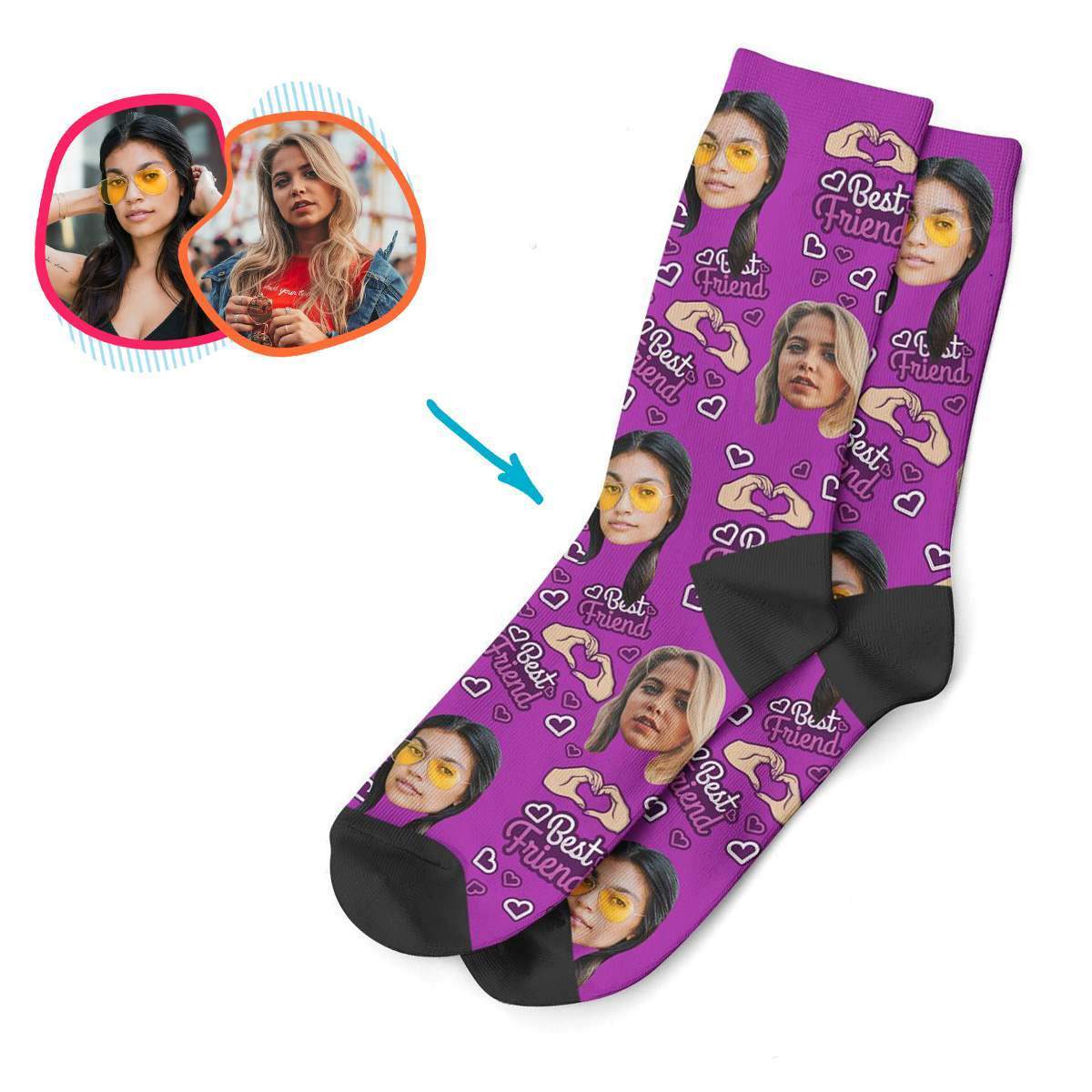 BFF for Her Personalized Socks