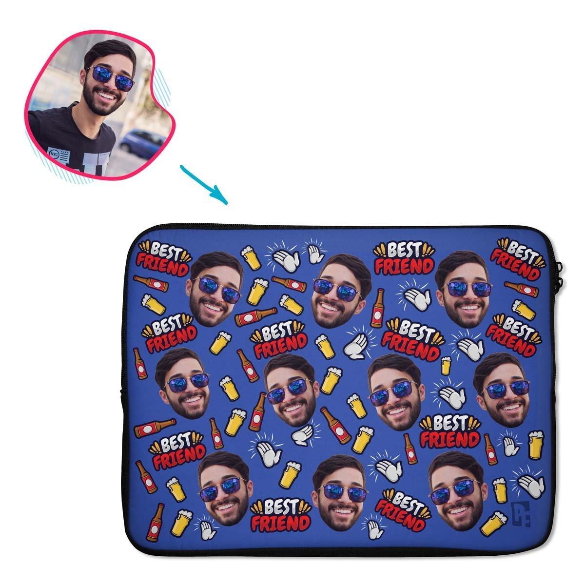 BFF for Him Personalized Laptop Sleeve