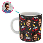 Load image into Gallery viewer, dark BFF for Him mug personalized with photo of face printed on it
