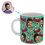Load image into Gallery viewer, mint BFF for Him mug personalized with photo of face printed on it
