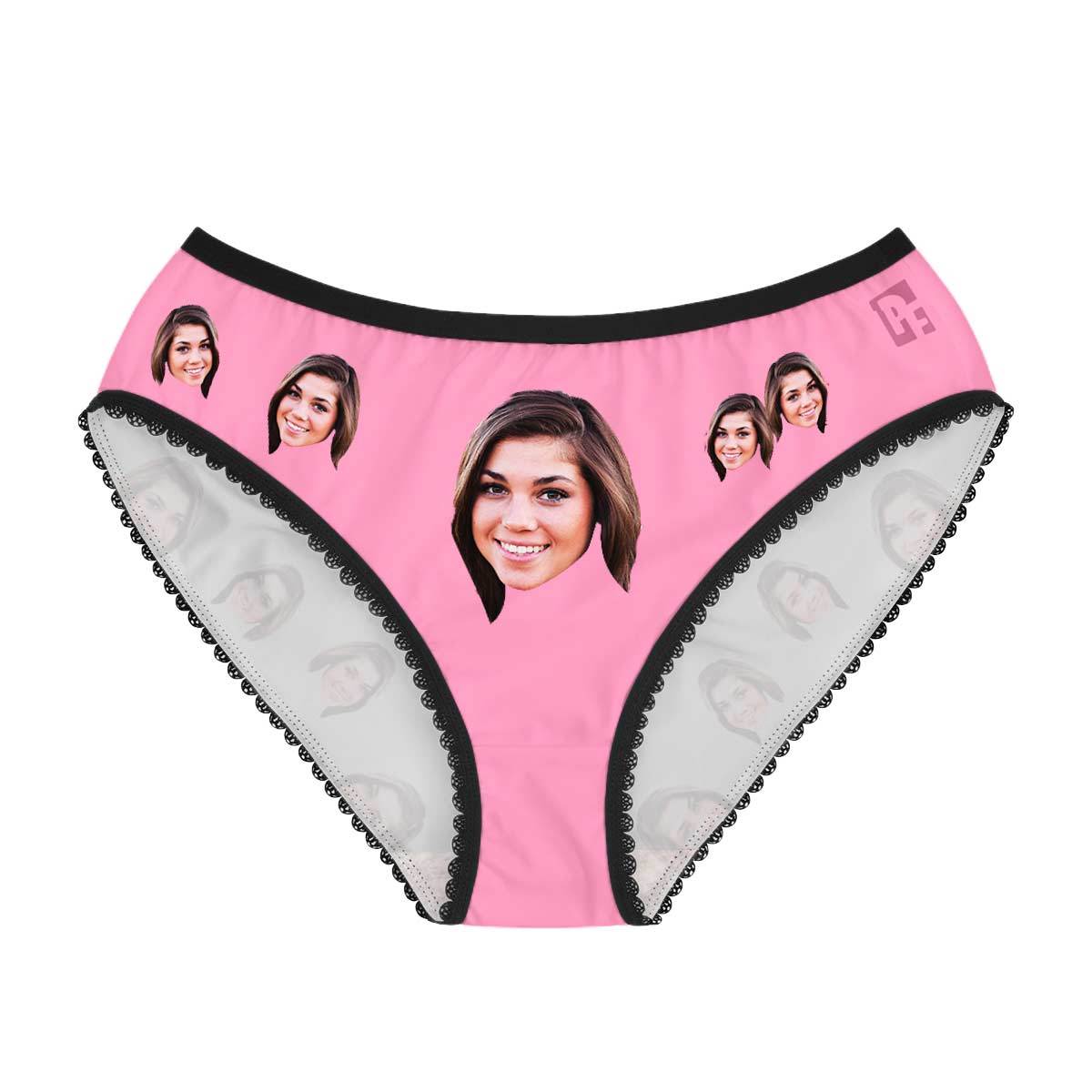 Red Blank Design women's underwear briefs personalized with photo printed on them