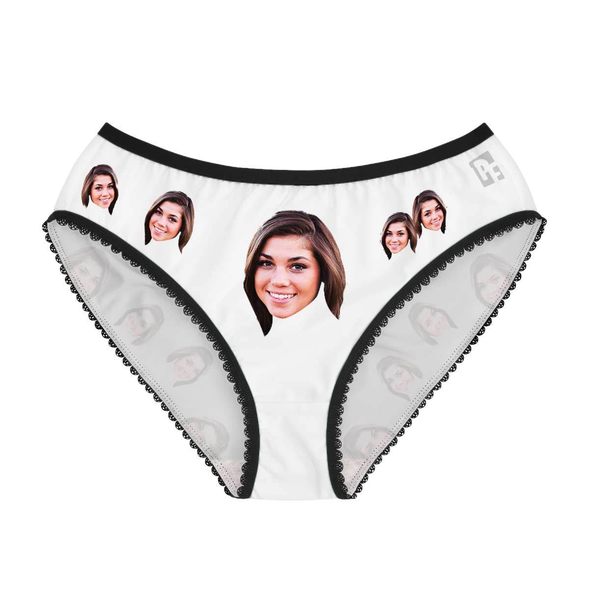 Blue Blank Design women's underwear briefs personalized with photo printed on them