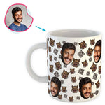 Load image into Gallery viewer, white Boar Hunter mug personalized with photo of face printed on it
