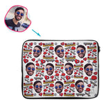 Load image into Gallery viewer, White Boyfriend personalized socks with photo of face printed on them
