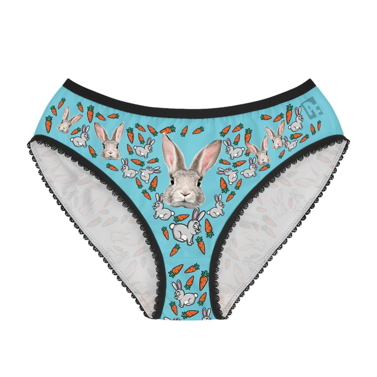 Blue Bunny women's underwear briefs personalized with photo printed on them