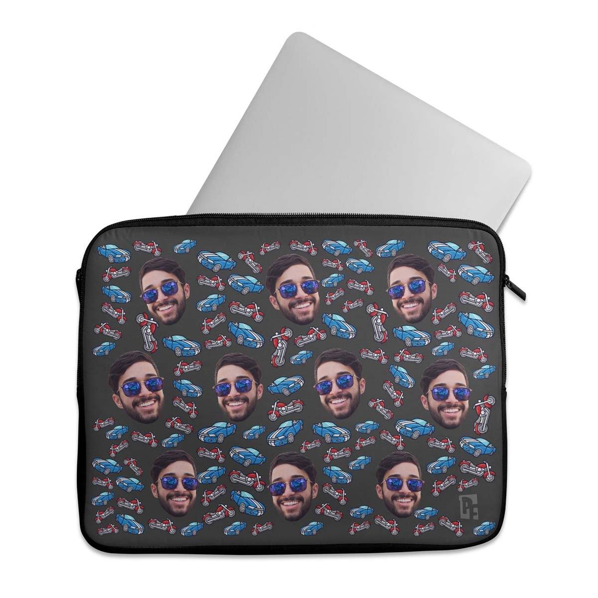Cars & Motorbikes Personalized Laptop Sleeves