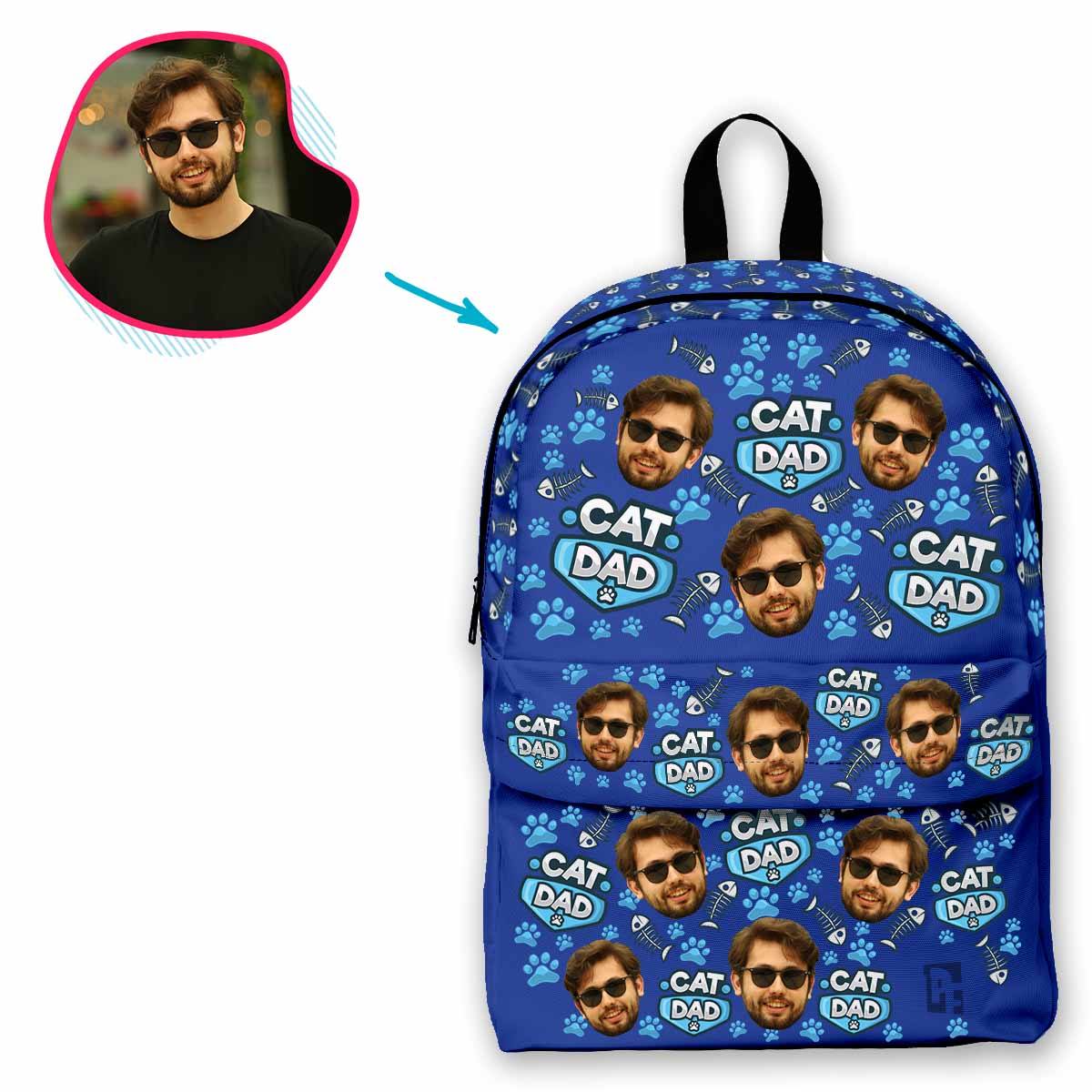 Cat Dad Personalized Classic Backpack