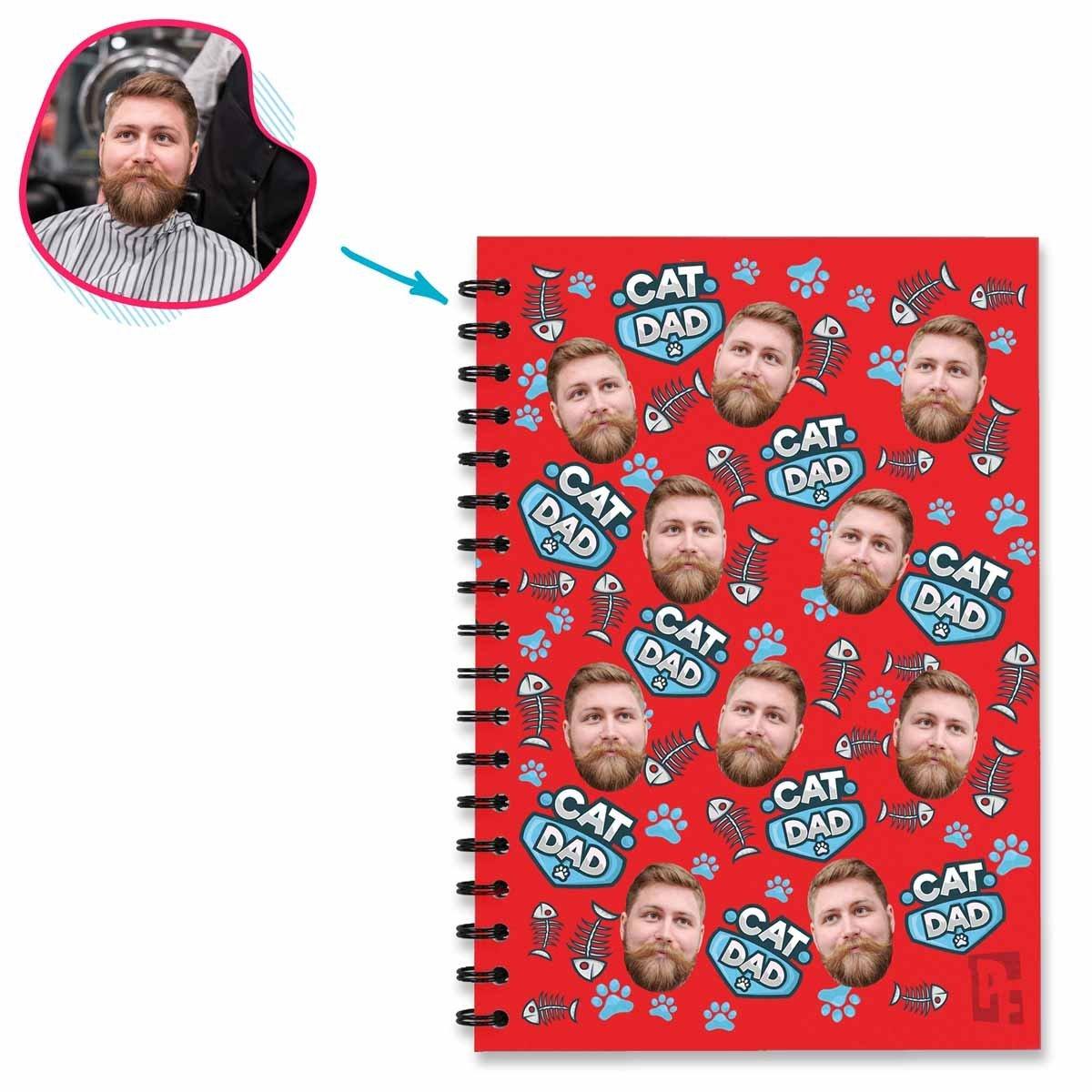 Cat Dad Personalized Notebook