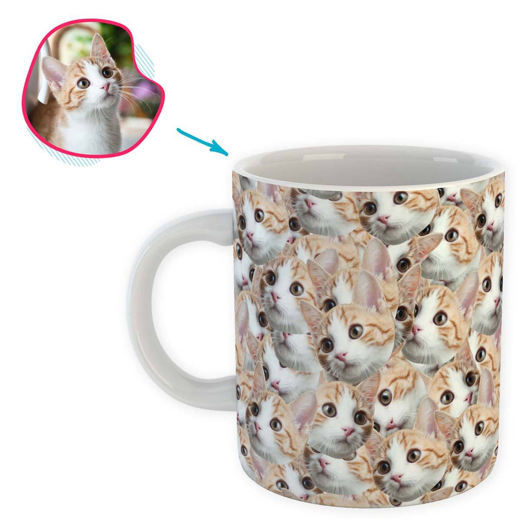 Cat Mash mug personalized with photo of face printed on it