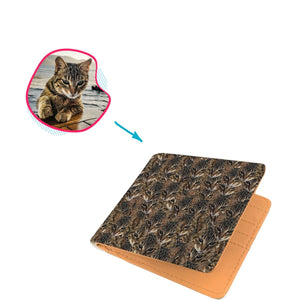 Cat Mash wallet personalized with photo of face printed on it