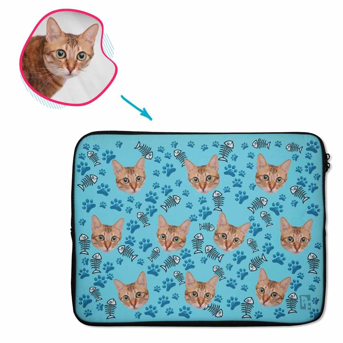 Cat Personalized Laptop Sleeve