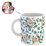 Load image into Gallery viewer, white Cat mug personalized with photo of face printed on it
