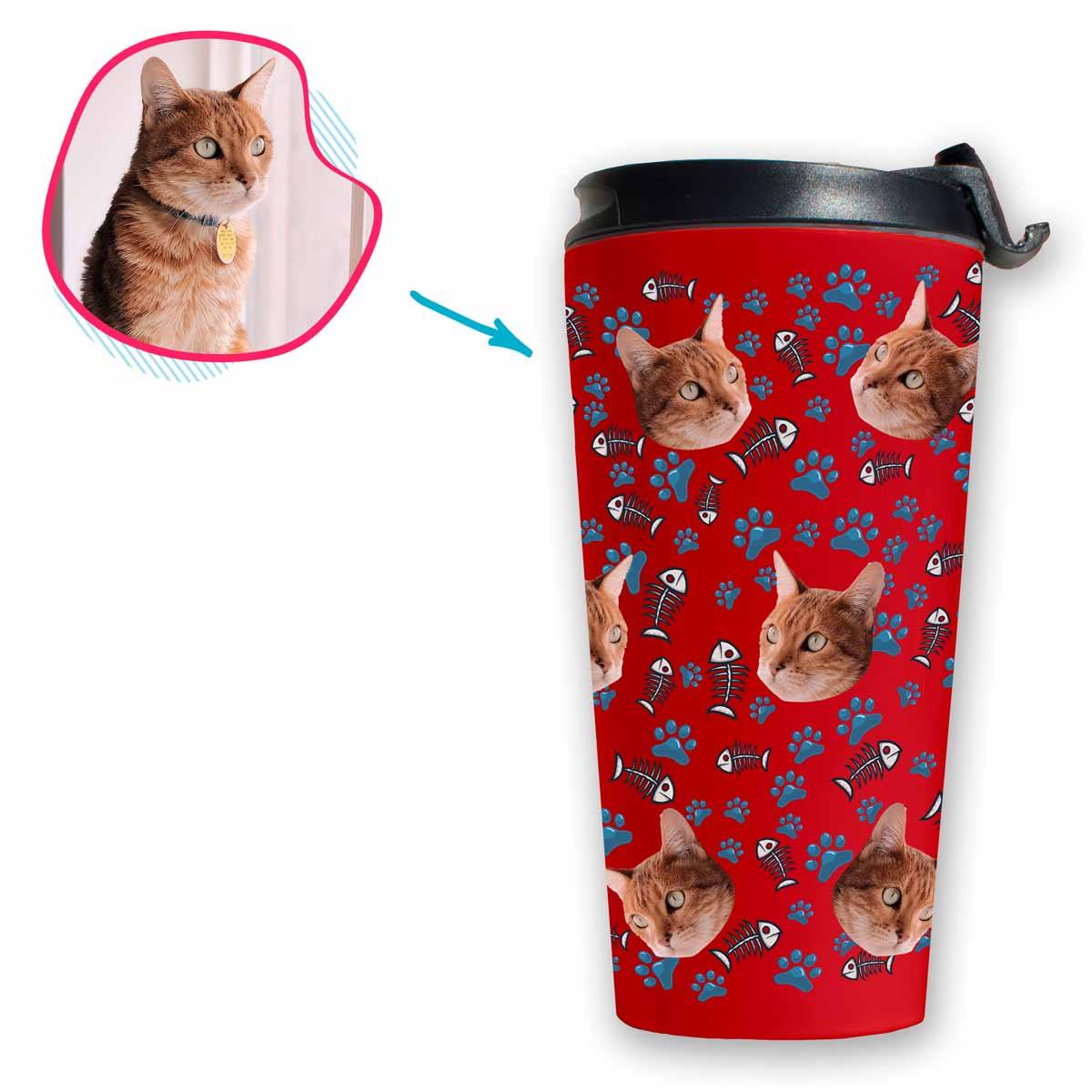 Cat Personalized Travel Mug