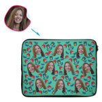 Load image into Gallery viewer, Christmas Hat Personalized Laptop Sleeve

