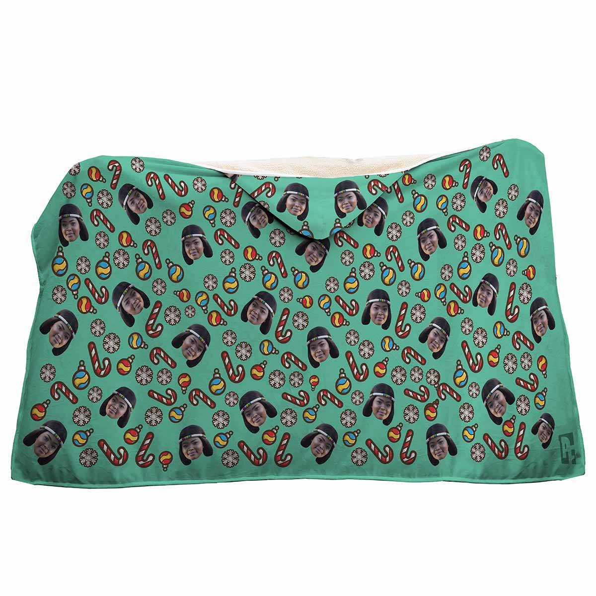 Christmas Tree Toy Personalized Hooded Blanket