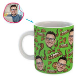 Load image into Gallery viewer, green Cool Grandfather mug personalized with photo of face printed on it
