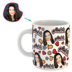 Load image into Gallery viewer, white Cool Grandmother mug personalized with photo of face printed on it

