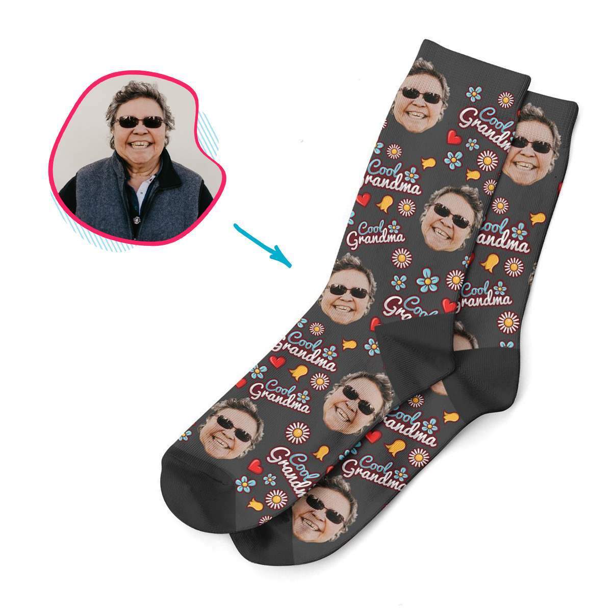 Cool Grandmother Personalized Socks