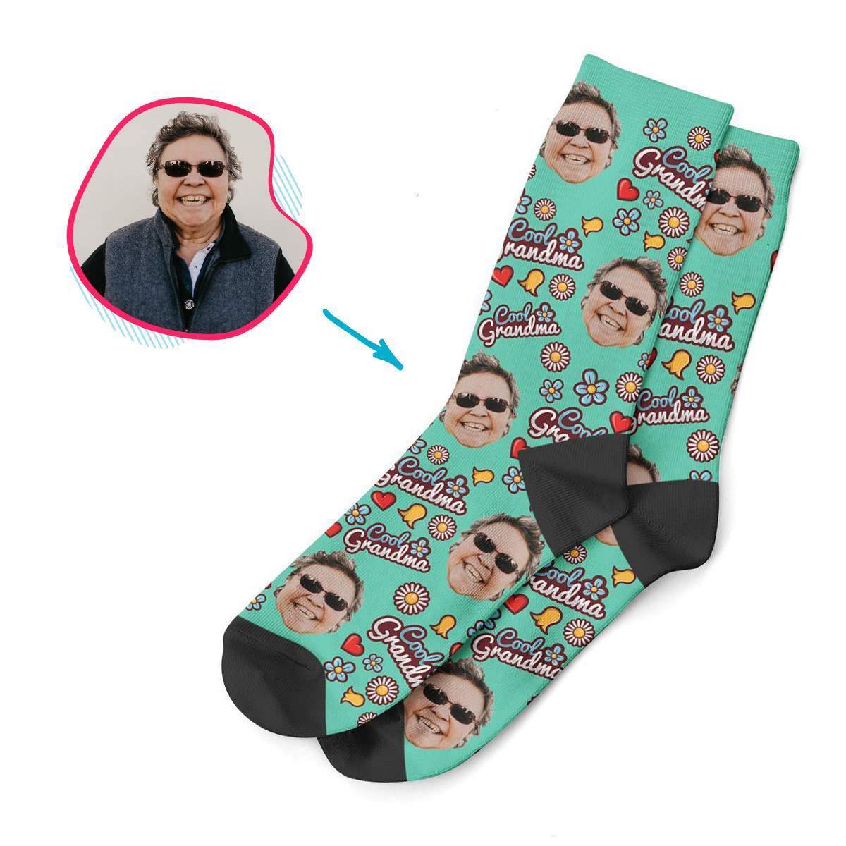 Cool Grandmother Personalized Socks