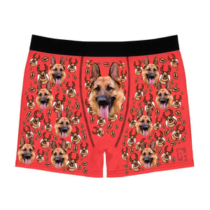 Red Deer Hunter men's boxer briefs personalized with photo printed on them