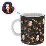 Load image into Gallery viewer, dark Deer Hunter mug personalized with photo of face printed on it
