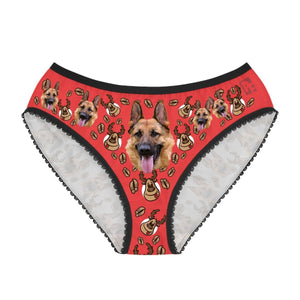Red Deer Hunter women's underwear briefs personalized with photo printed on them