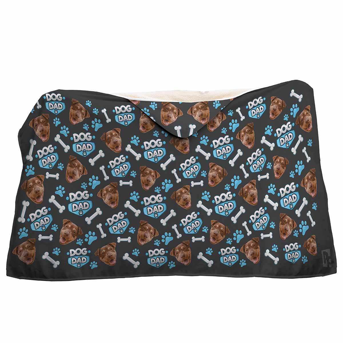 Dog Dad Personalized Hooded Blanket