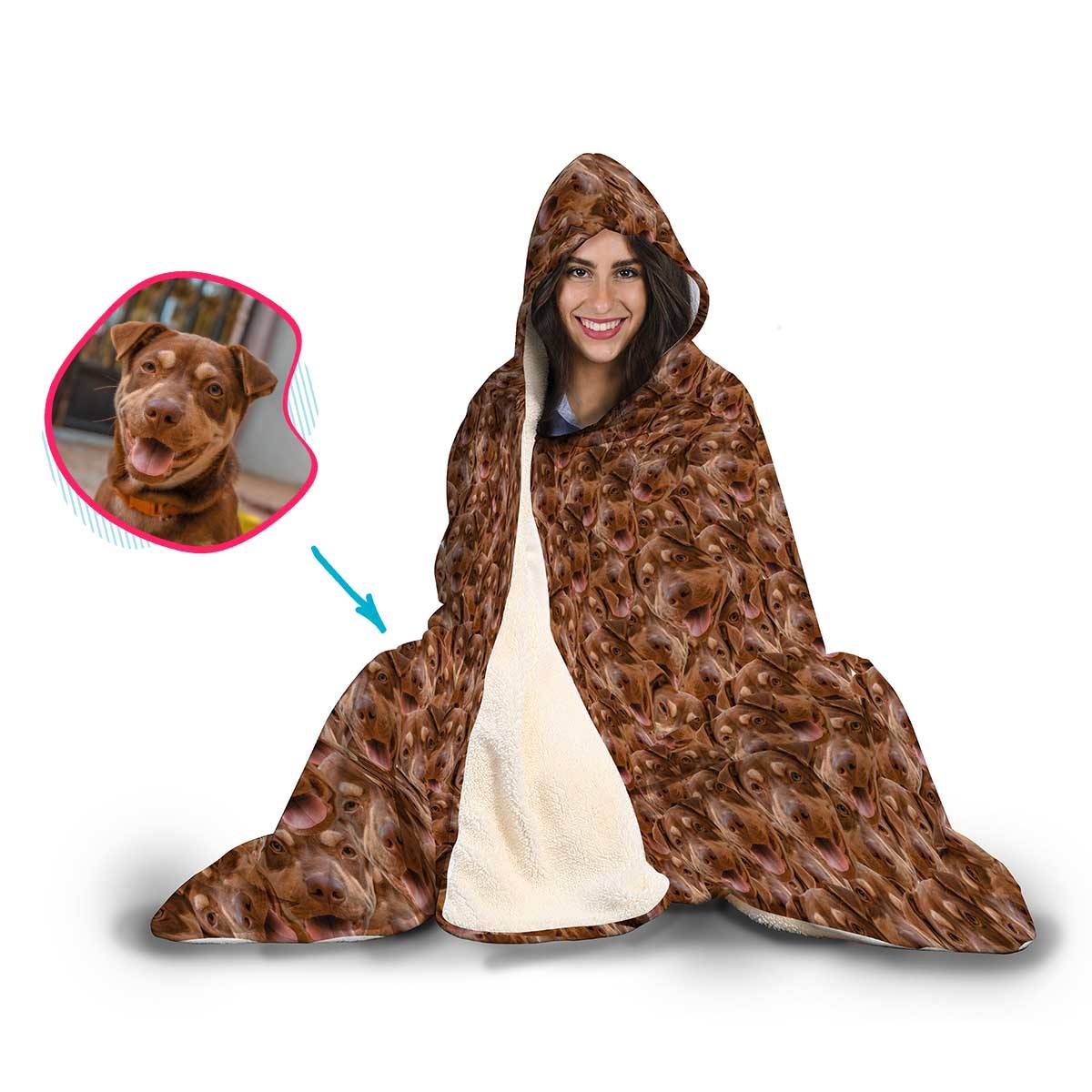 Dog Mash Personalized Hooded Blanket
