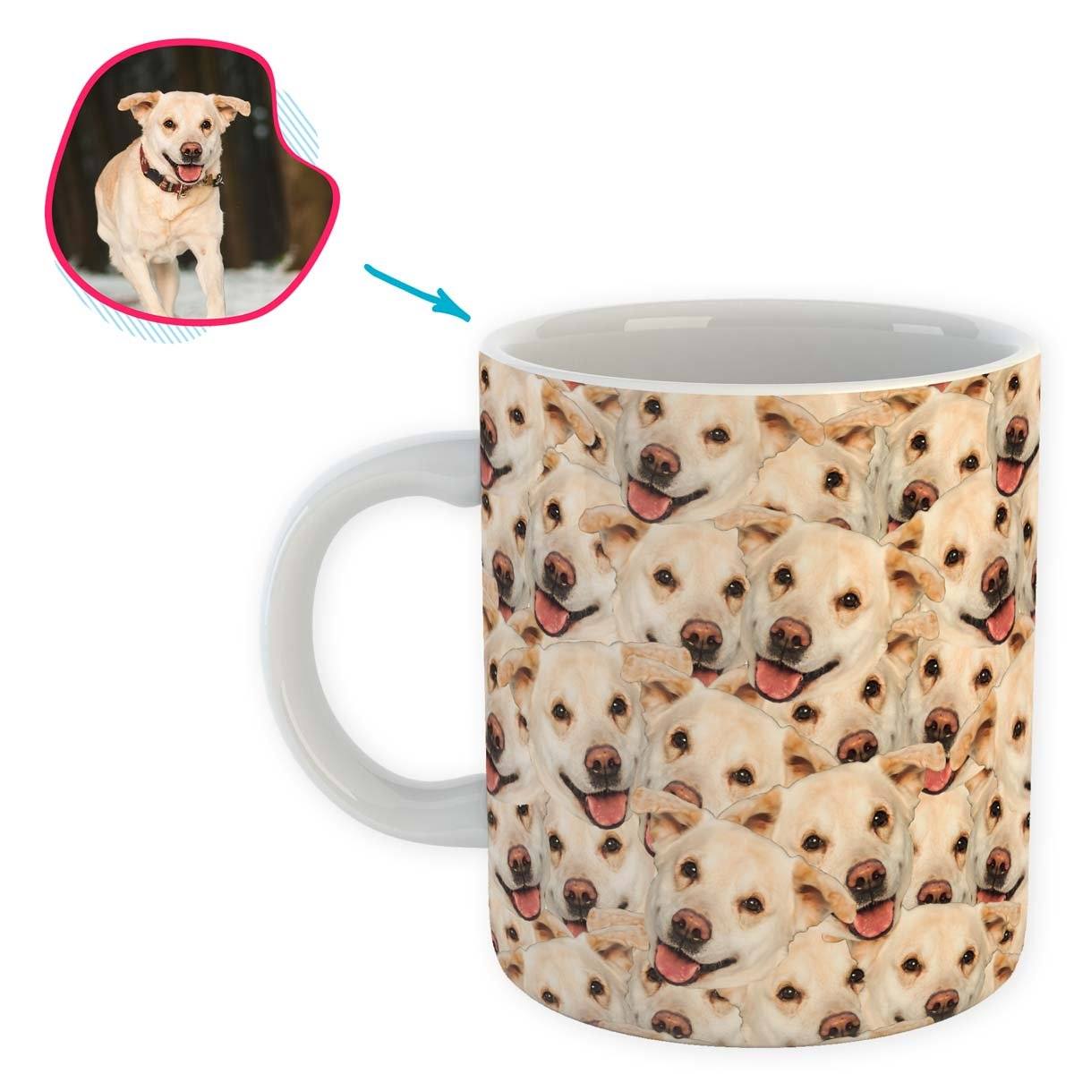 Dog Mash mug personalized with photo of face printed on it
