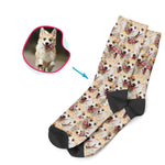 Load image into Gallery viewer, Dog Mash socks personalized with photo of face printed on them
