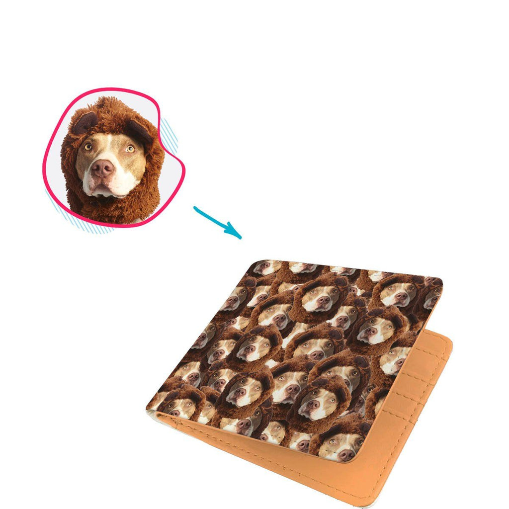 Dog Mash wallet personalized with photo of face printed on it
