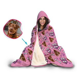 Dog Mom Personalized Hooded Blanket