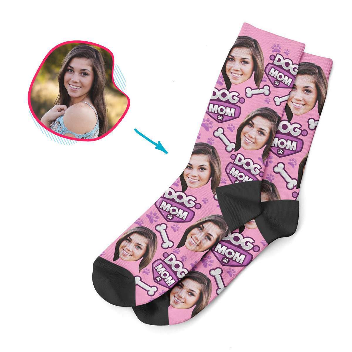 Dog Mom Personalized Socks