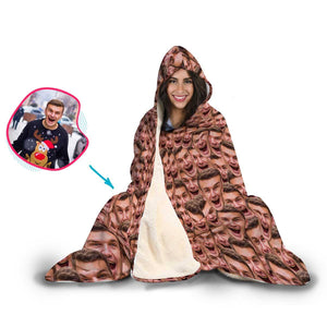 Face Mash Personalized Hooded Blanket